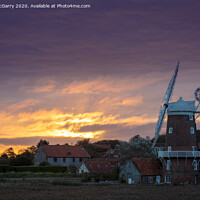 Buy canvas prints of Windmill sunset Norfolk by Andy McGarry