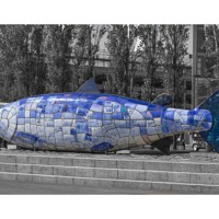 Buy canvas prints of blue fish in belfast by william sharpe