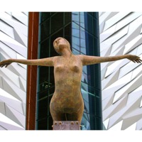Buy canvas prints of sculpture outside titanic building, belfast by william sharpe