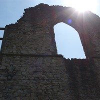 Buy canvas prints of Sun through the ruins by Kevin Peach