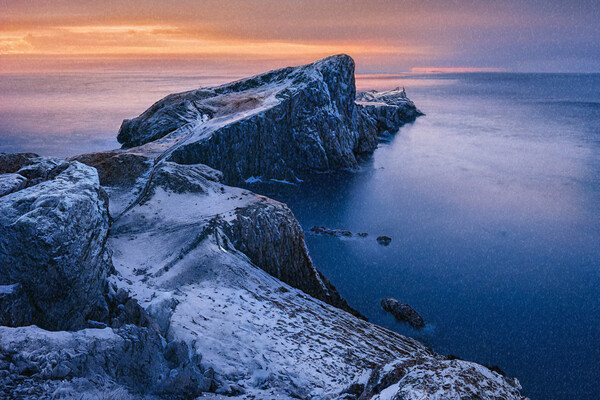 Majestic Snowy Sunset on the Isle of Skye Picture Board by Daniel Rose