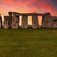 Buy canvas prints of Magic of Stonehenge Sunset by Daniel Rose