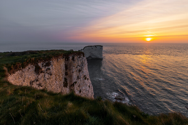 Majestic Sunrise at Old Harry Rocks Picture Board by Daniel Rose