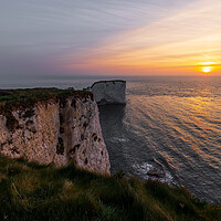 Buy canvas prints of Majestic Sunrise at Old Harry Rocks by Daniel Rose