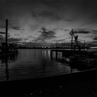Buy canvas prints of Nightfall on the Backwater Channel by Daniel Rose