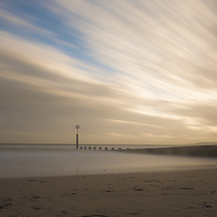 Buy canvas prints of Mystical Sunset at Bournemouth Beach by Daniel Rose