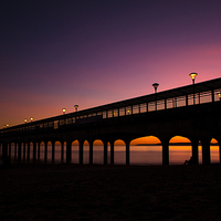 Buy canvas prints of Tranquil Boscombe Pier Sunset by Daniel Rose