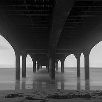 Buy canvas prints of Tranquil seascape under Bournemouth Pier by Daniel Rose