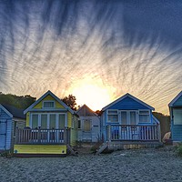 Buy canvas prints of A Tranquil Dusk at Mudeford Beach by Daniel Rose