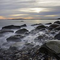 Buy canvas prints of Tranquil Jurassic Coast Sunset by Daniel Rose
