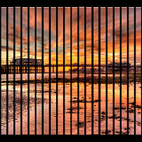 Buy canvas prints of Worthing Pier Sunset by Malcolm McHugh