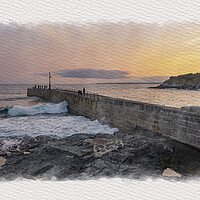 Buy canvas prints of Porthleven Evening by Malcolm McHugh