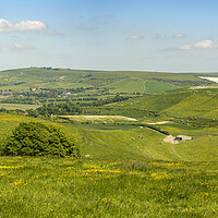 Buy canvas prints of Looking east over Steyning Bowl and the South Down by Malcolm McHugh