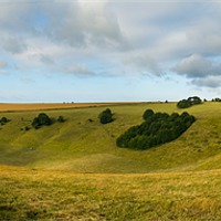 Buy canvas prints of Looking South over Steyning Bowl by Malcolm McHugh