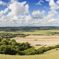 Buy canvas prints of Amberley Village and Wild Brooks by Malcolm McHugh