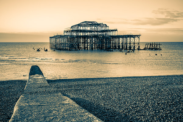 West Pier - Brighton Picture Board by Malcolm McHugh
