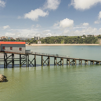 Buy canvas prints of Old Lifeboat House and North Beach, Tenby. by Malcolm McHugh