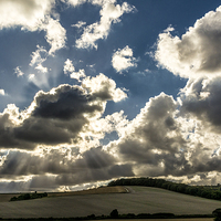 Buy canvas prints of  Drama over Bury Hill by Malcolm McHugh