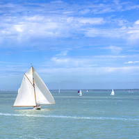 Buy canvas prints of Solent Sailing by Malcolm McHugh