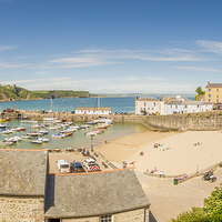 Buy canvas prints of Tenby Harbour Summer by Malcolm McHugh