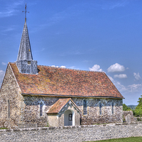 Buy canvas prints of Greatham Church - Sussex Weald by Malcolm McHugh