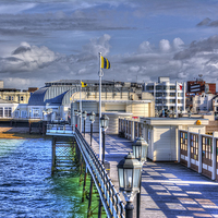 Buy canvas prints of Worthing Pier and Promenade by Malcolm McHugh