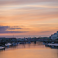 Buy canvas prints of Sunset Reflections on the River Arun, Littlehampto by Malcolm McHugh