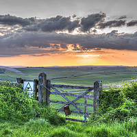 Buy canvas prints of Majestic Sunset Over the South Downs by Malcolm McHugh