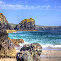 Buy canvas prints of Lion Rock from Kynance Cove by Malcolm McHugh