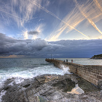 Buy canvas prints of Porthleven Sky Lines by Malcolm McHugh