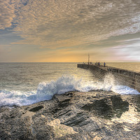 Buy canvas prints of Porthleven Calm by Malcolm McHugh