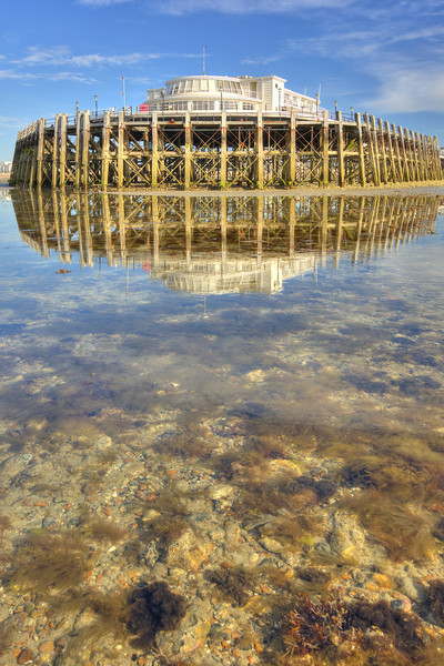 Pier Pavilion Reflection Picture Board by Malcolm McHugh