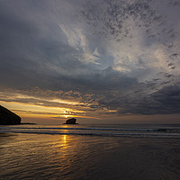 Buy canvas prints of Portreath Sunset by Malcolm McHugh