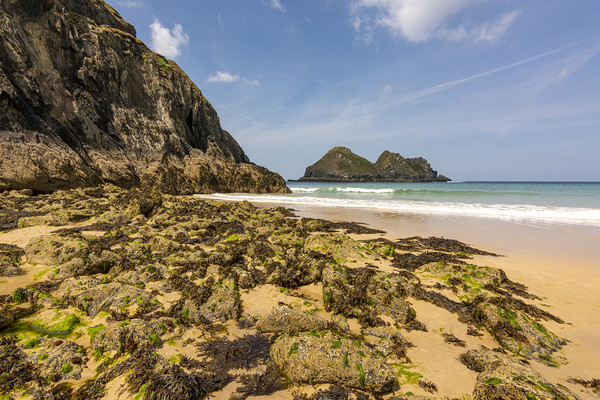 Penhale Point - Holywell Bay, Cornwall, UK. Picture Board by Malcolm McHugh