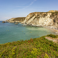Buy canvas prints of Summer Scene at Trevaunance Cove by Malcolm McHugh