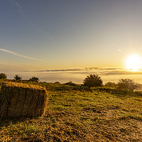 Buy canvas prints of Hay Bale Sunrise by Malcolm McHugh