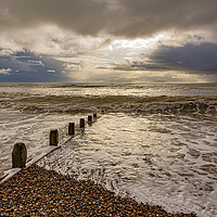 Buy canvas prints of High tide and November Skies by Malcolm McHugh