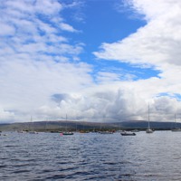 Buy canvas prints of Clouds over Tobermory harbor by Christopher Price
