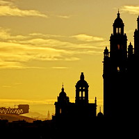 Buy canvas prints of The Towers of Kelvingrove by Edward Burns