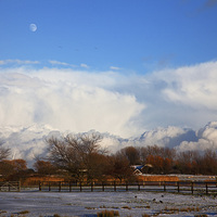 Buy canvas prints of  Snow clouds by Stephen Prosser