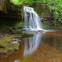 Buy canvas prints of Reflections of a waterfall by Stephen Prosser