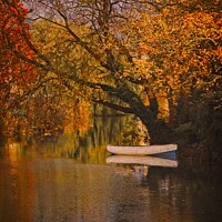 Buy canvas prints of Peaceful Backwater - Stamford Meadows, Lincolnshir by Martyn Arnold