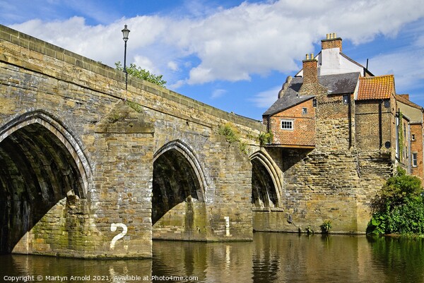 Mediaeval  Elvet Bridge Durham City Picture Board by Martyn Arnold
