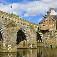 Buy canvas prints of Mediaeval  Elvet Bridge Durham City by Martyn Arnold