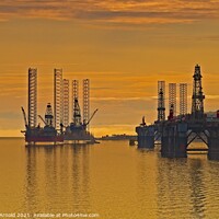 Buy canvas prints of Oil Rigs on the Cromarty Firth, Scotland by Martyn Arnold