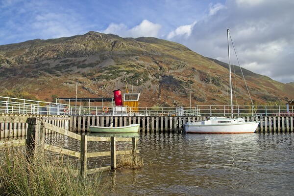 Boats Moored at Glenridding on Ullswater Picture Board by Martyn Arnold