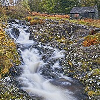 Buy canvas prints of Waterfall at Ashness Bridge, Lake District by Martyn Arnold