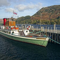 Buy canvas prints of Lady of the Lake steamer at Ullswater, Lake District by Martyn Arnold