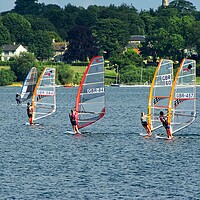 Buy canvas prints of Windsurfing on Rutland Water by Martyn Arnold