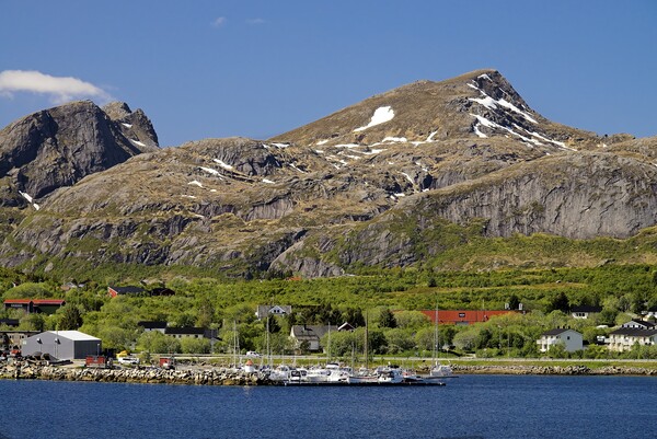 Leknes Landscape, Lofoten Islands, Norway Picture Board by Martyn Arnold